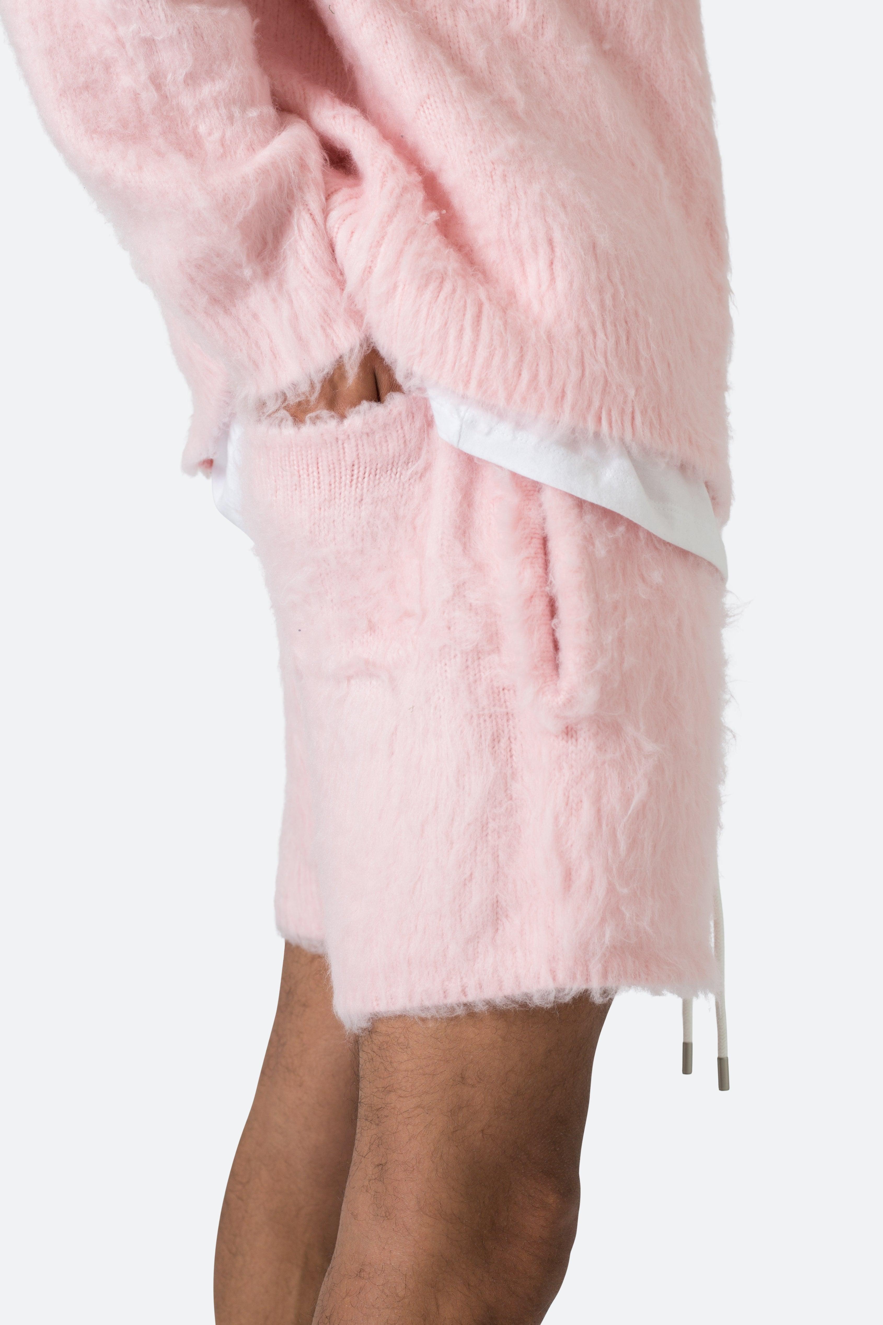 Fuzzy Sweatshorts - Pink Product Image