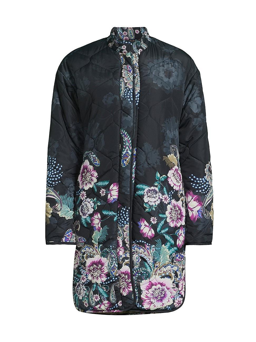 Womens Vivi Printed Reversible Quilted Jacket Product Image