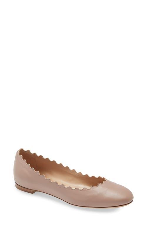 Lauren Scalloped Leather Ballet Flats Product Image