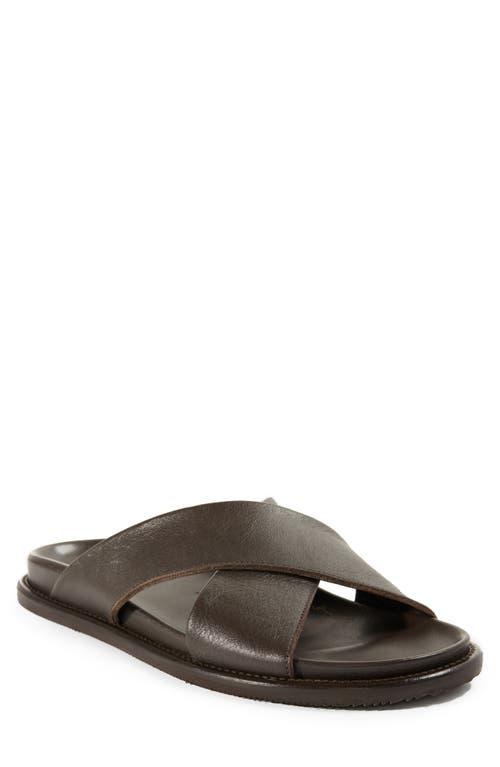 Mens Punta Crisscross Leather Slide Sandals Product Image