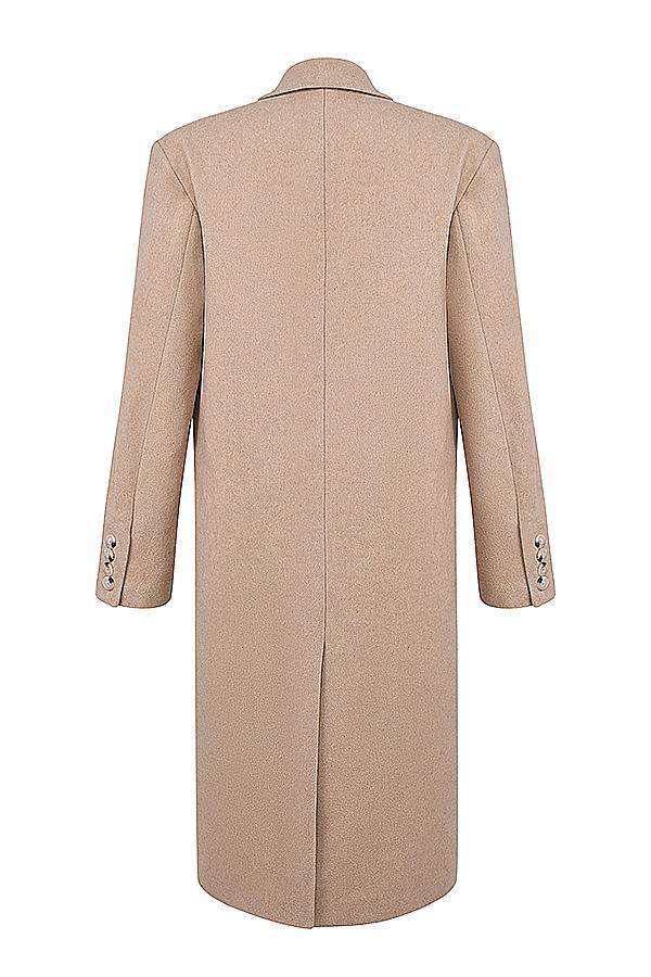 Carter  oatmeal double breasted coat Product Image