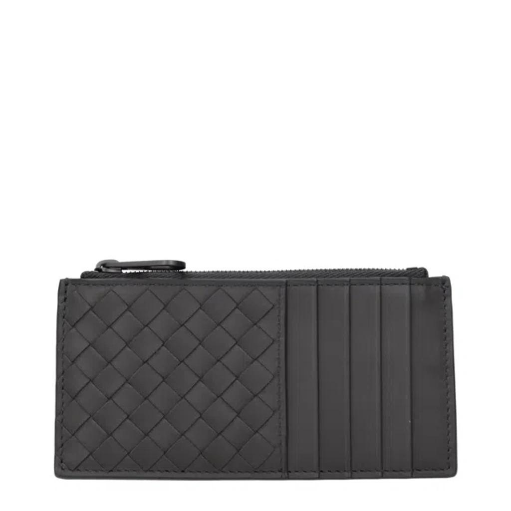 BOTTEGA VENETA Document Holder Man Leather Gray/graphite Product Image