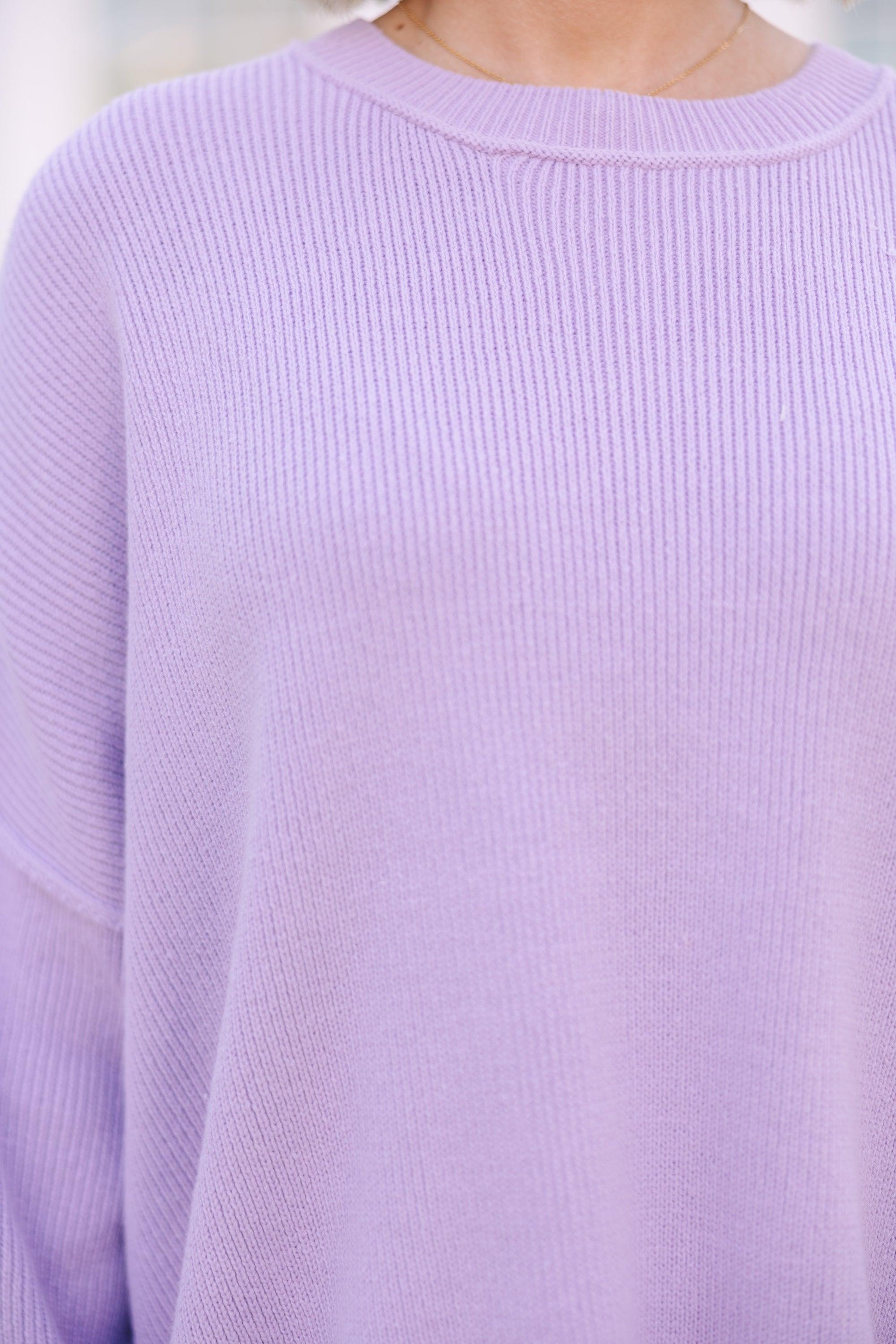 Give You Joy Lavender Purple Dolman Sweater Female Product Image