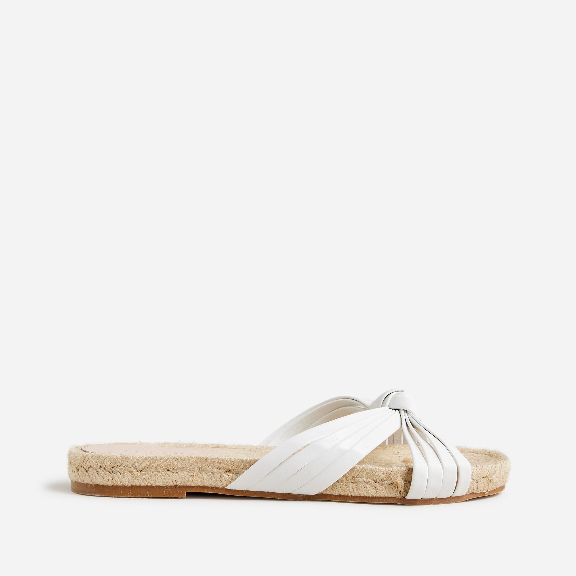 Made-in-Spain knotted espadrille slides Product Image