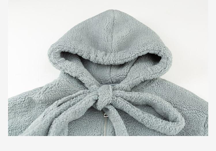 Hooded Fleece Zip-Up Jacket Product Image