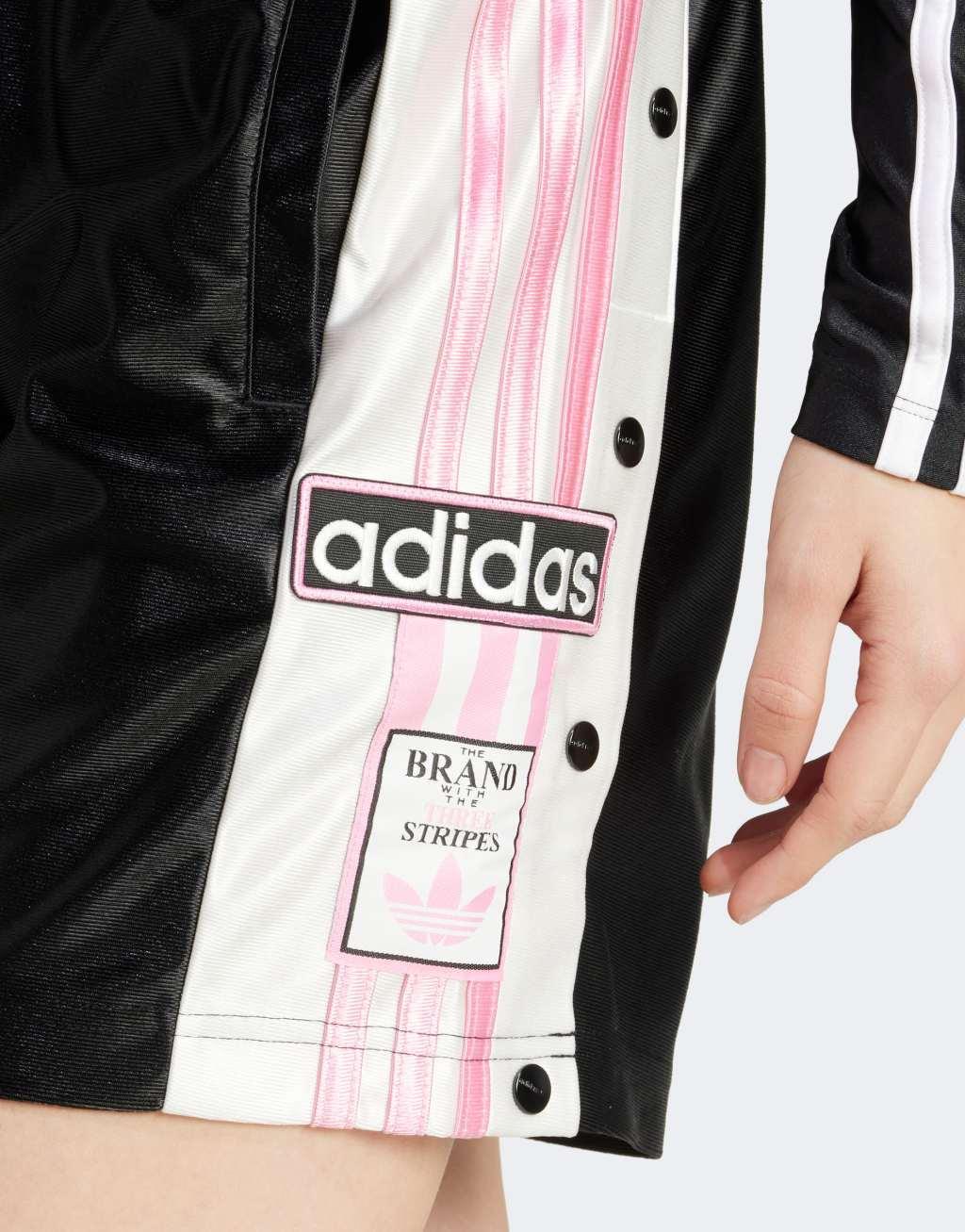 adidas Originals adibreak shorts in black and pink detail Product Image