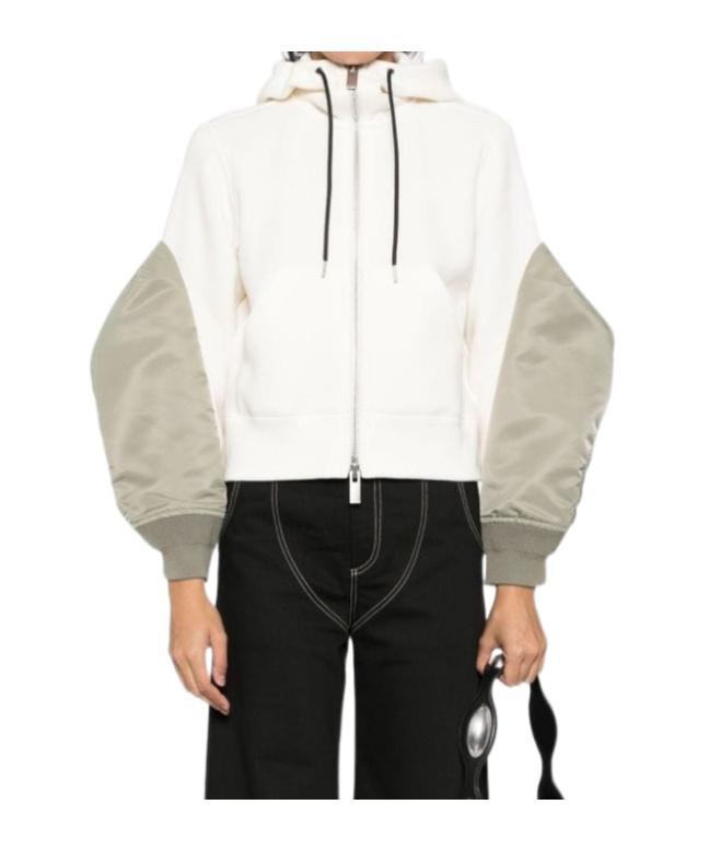 SACAI Panelled Jacket In White Product Image