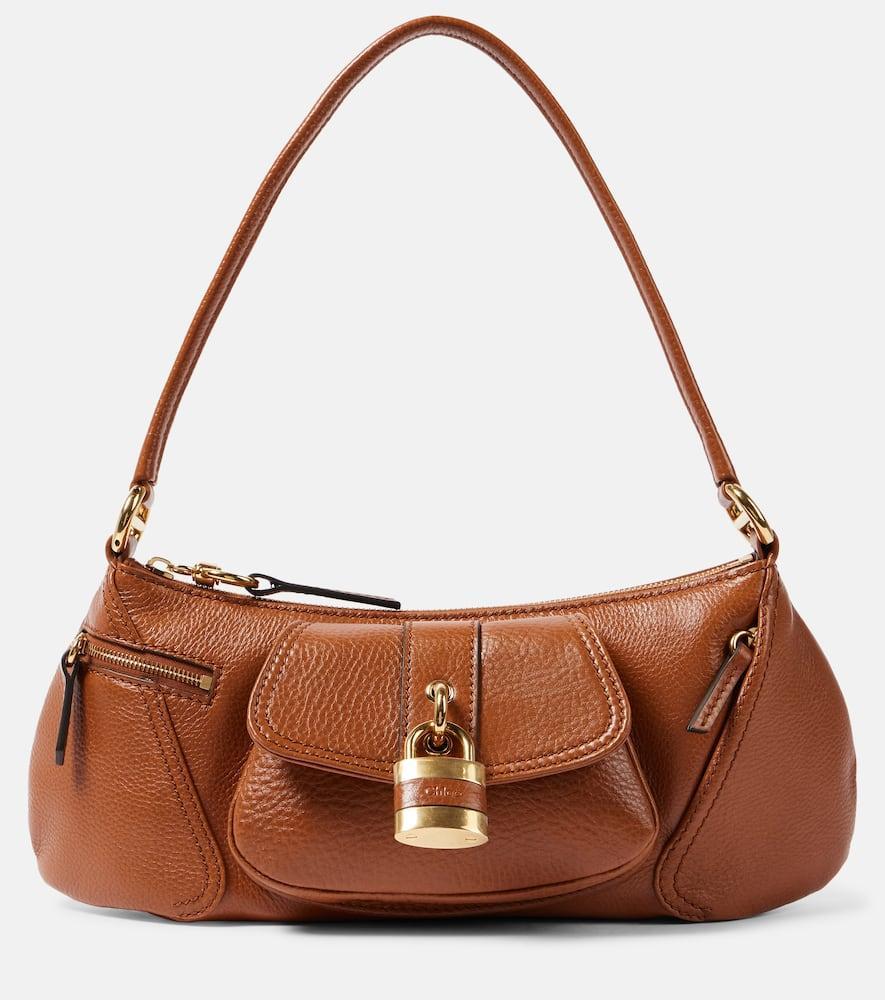 The 99 Small Leather Shoulder Bag In 26m Clay Brown Product Image