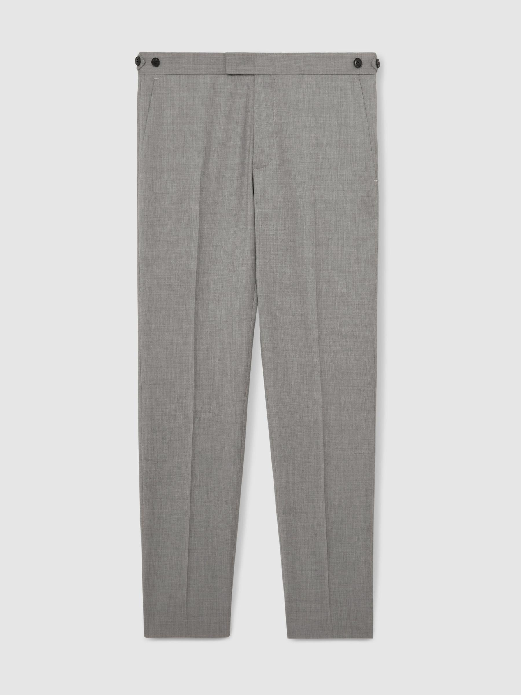 Slim-Fit Wool Suit Trousers in Mid Grey Product Image