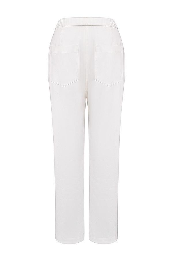 Luna  white cargo trousers Product Image