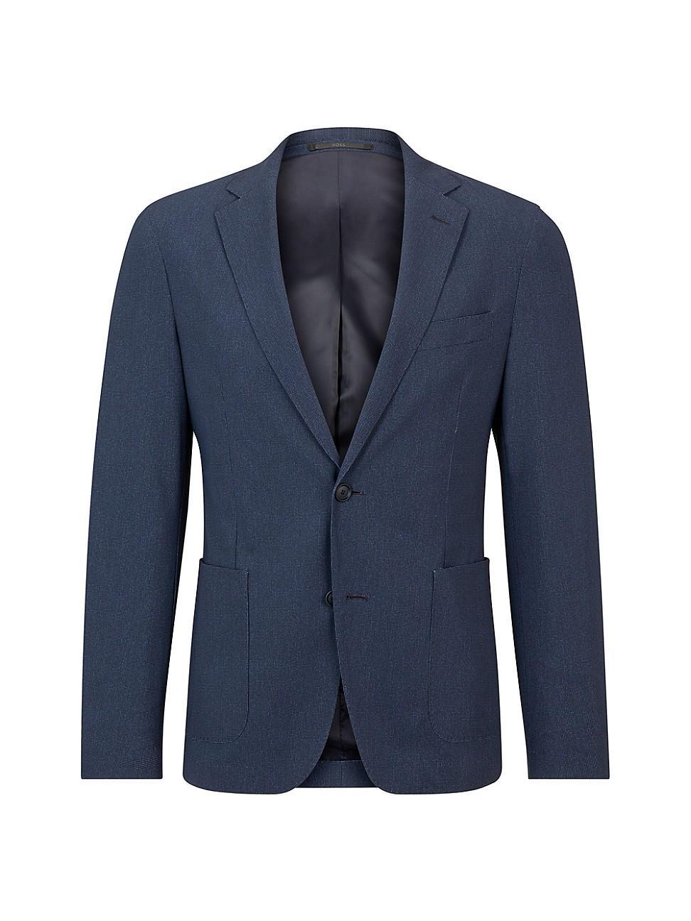 Mens Slim-Fit Jacket in Micro-Patterned Jersey Product Image