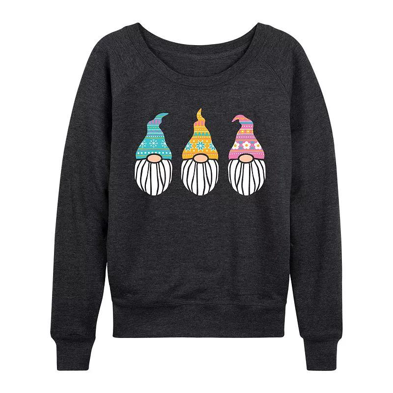 Women's Nordic Gnomes French Terry Long Sleeve Tee, Size: XL, Heather Grey Product Image