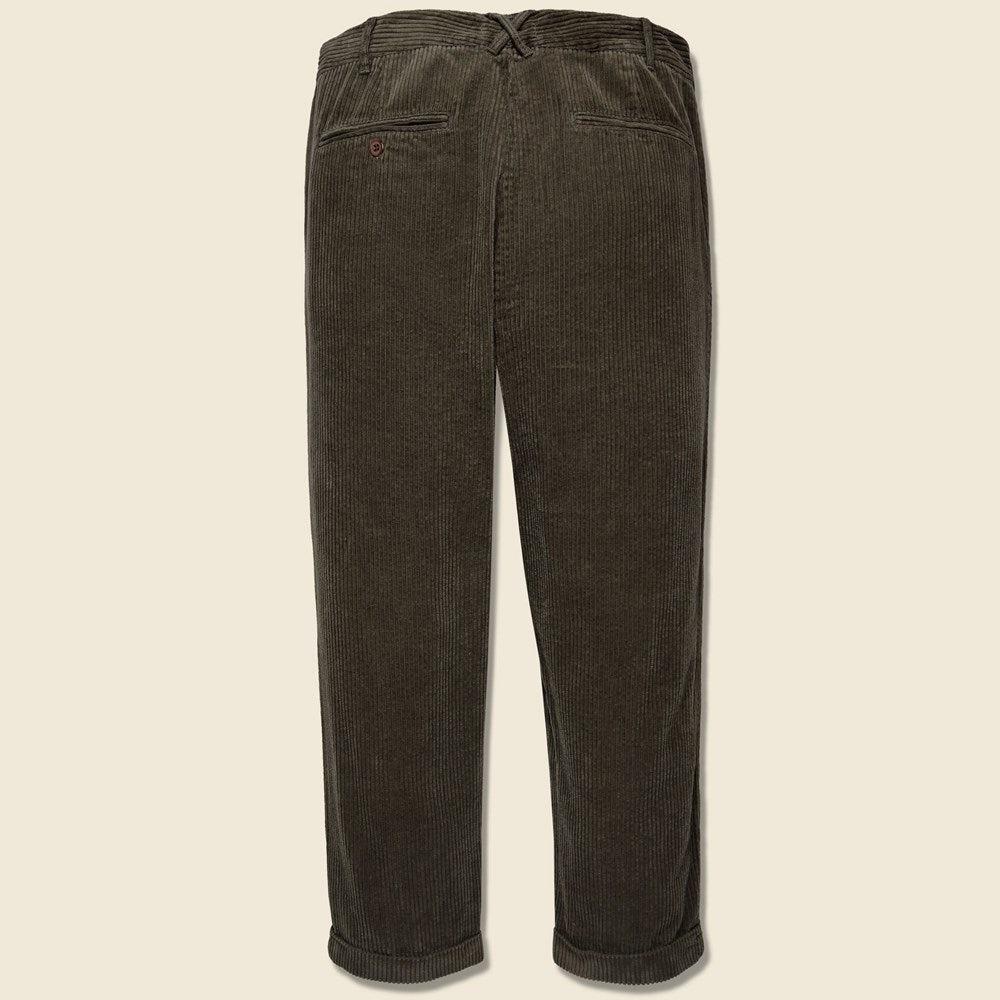 Corduroy Pleated Pant - Chocolate Product Image