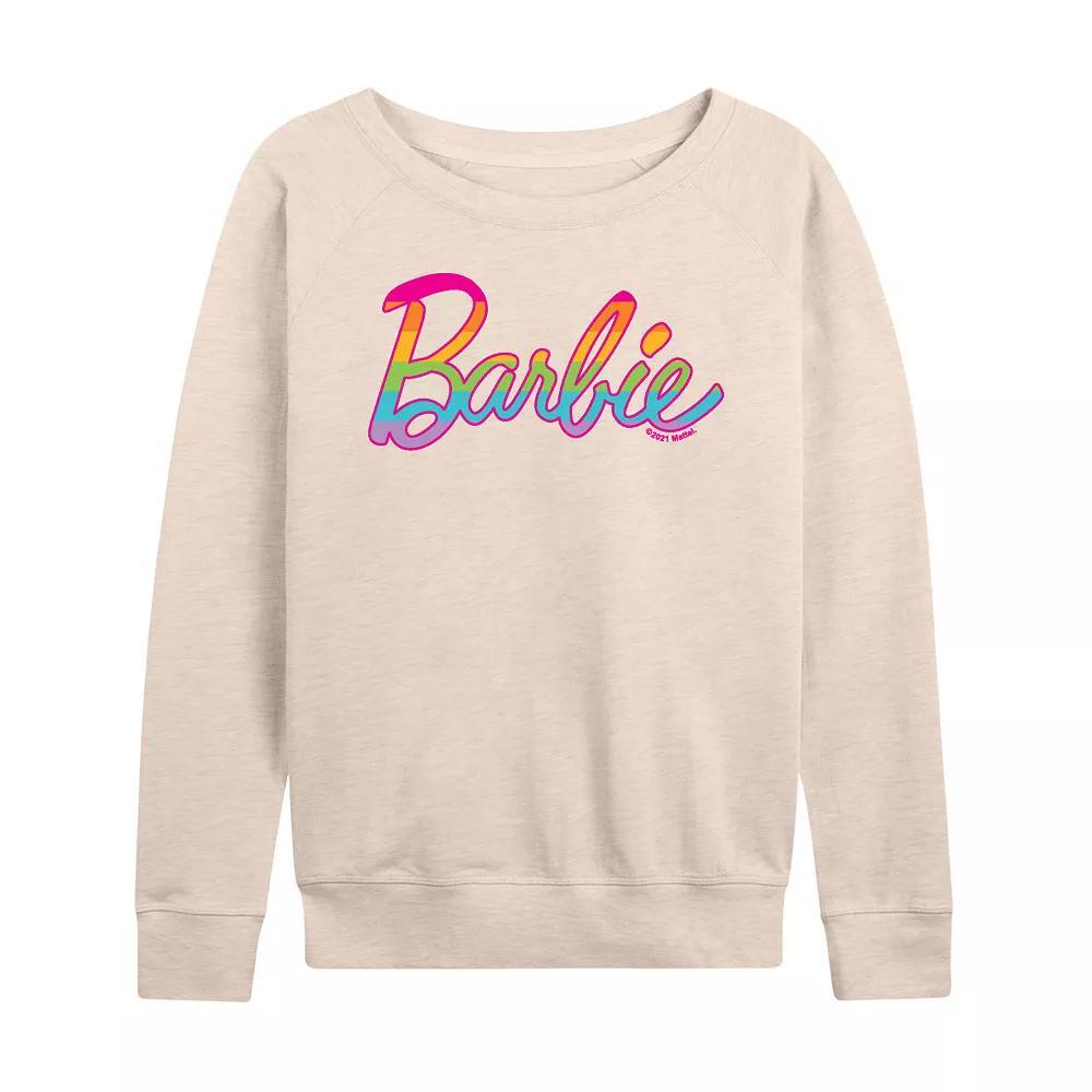 Women's Barbie® Pride Rainbow Fill French Terry Long Sleeve Tee, Girl's,  Product Image
