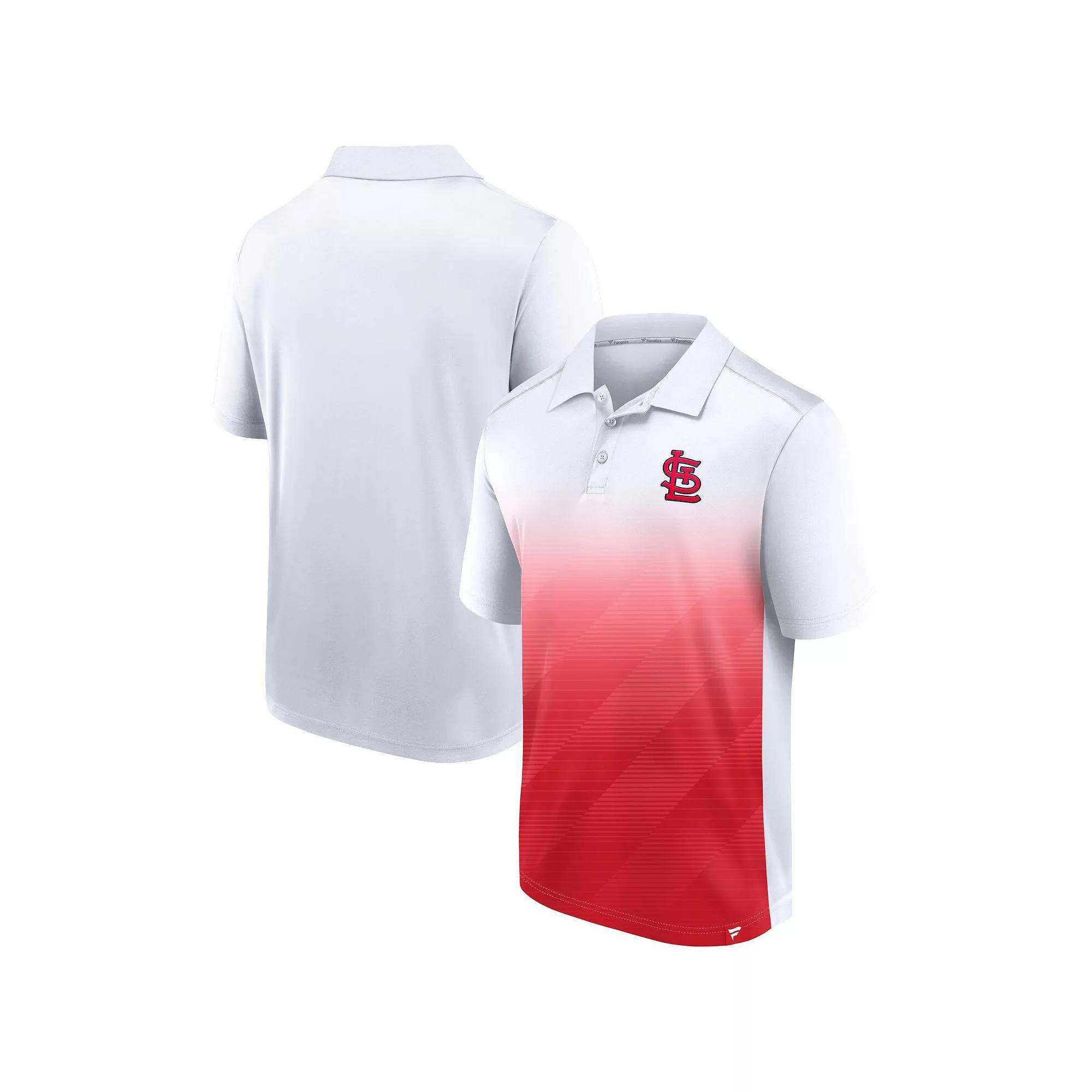 Men's Fanatics Branded White/Red St. Louis Cardinals Iconic Parameter Sublimated Polo, Size: Small Product Image