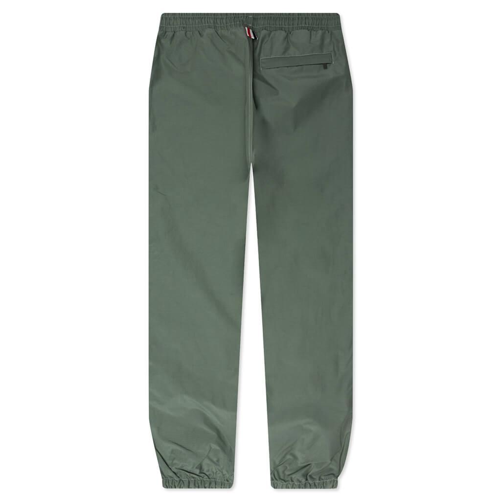 Contrast White Stitching Track Pants - Dark Green Male Product Image