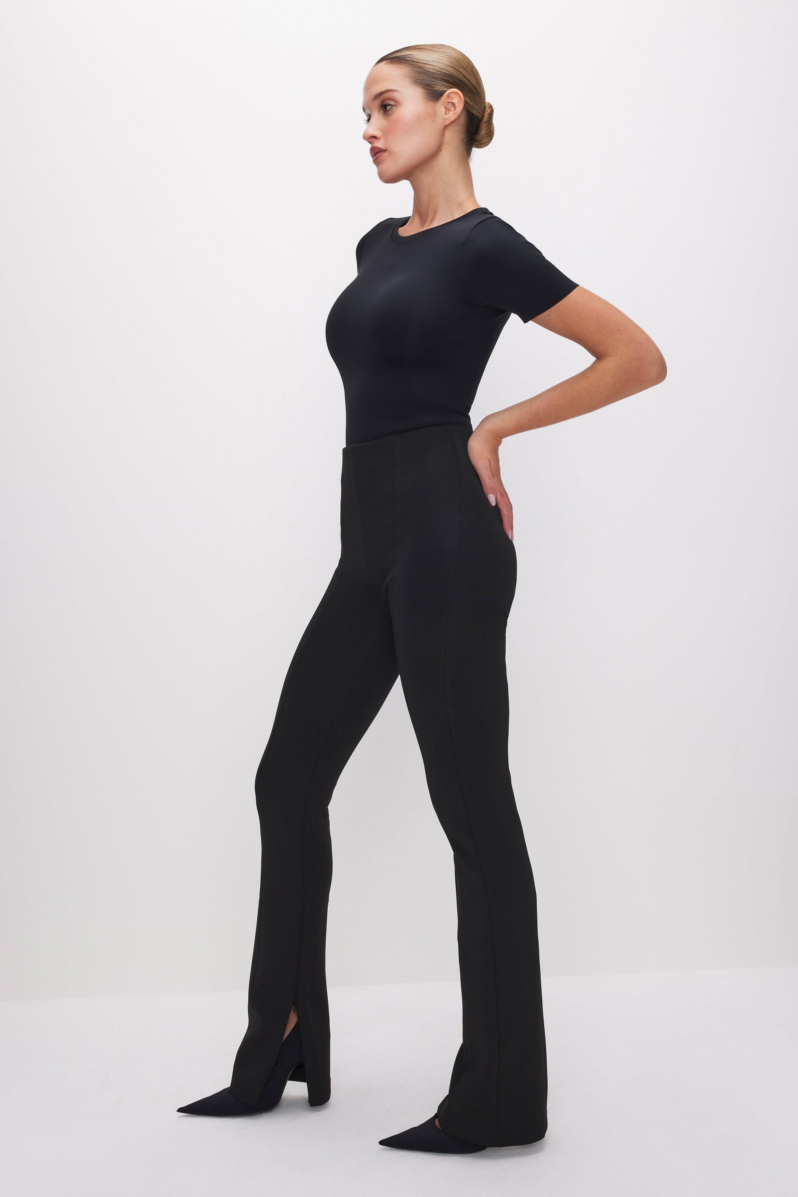 SCUBA PULL-ON STRAIGHT TROUSERS | BLACK001 Product Image