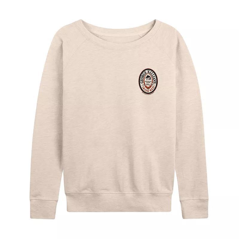 Women's Killian's Premium Lager Logo French Terry Long Sleeve Tee, Size: XL, Beige Product Image