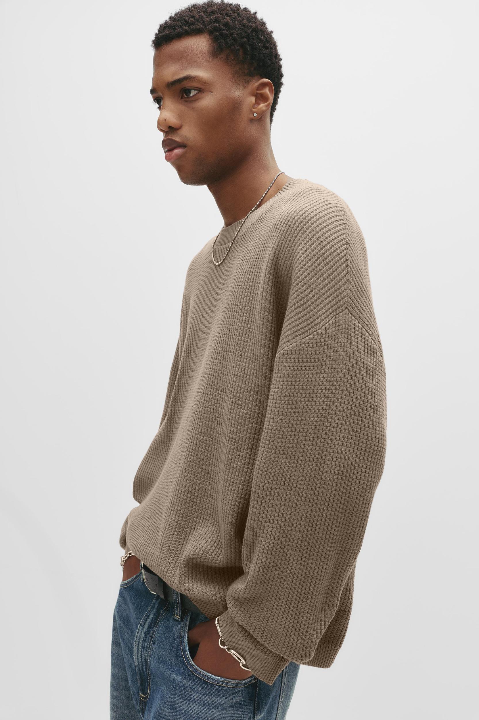 Waffle knit sweater Product Image