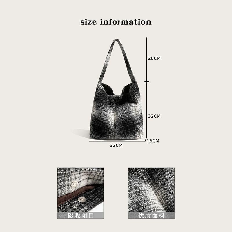 Plaid Canvas Tote Bag Product Image