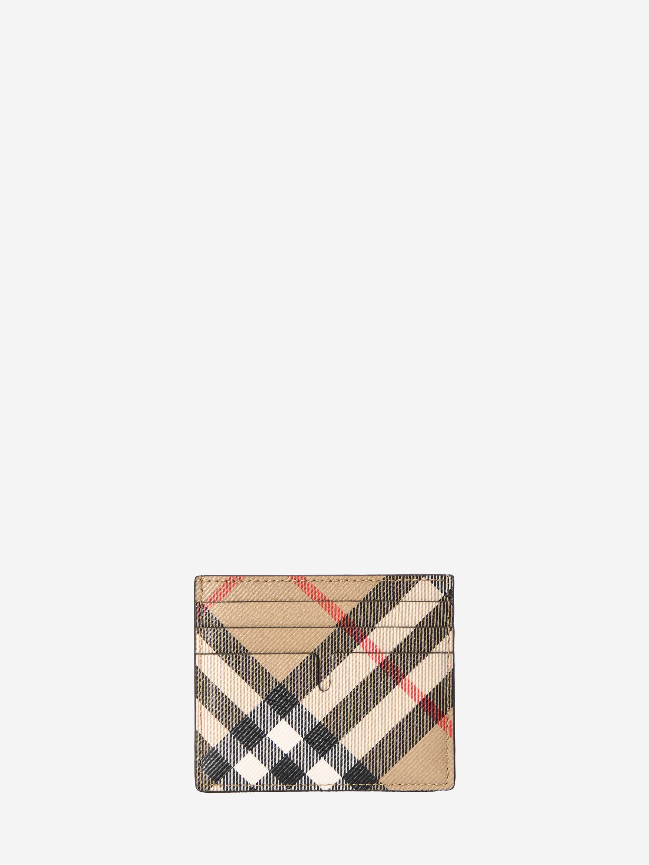 BURBERRY Check Card Case In Beige Product Image