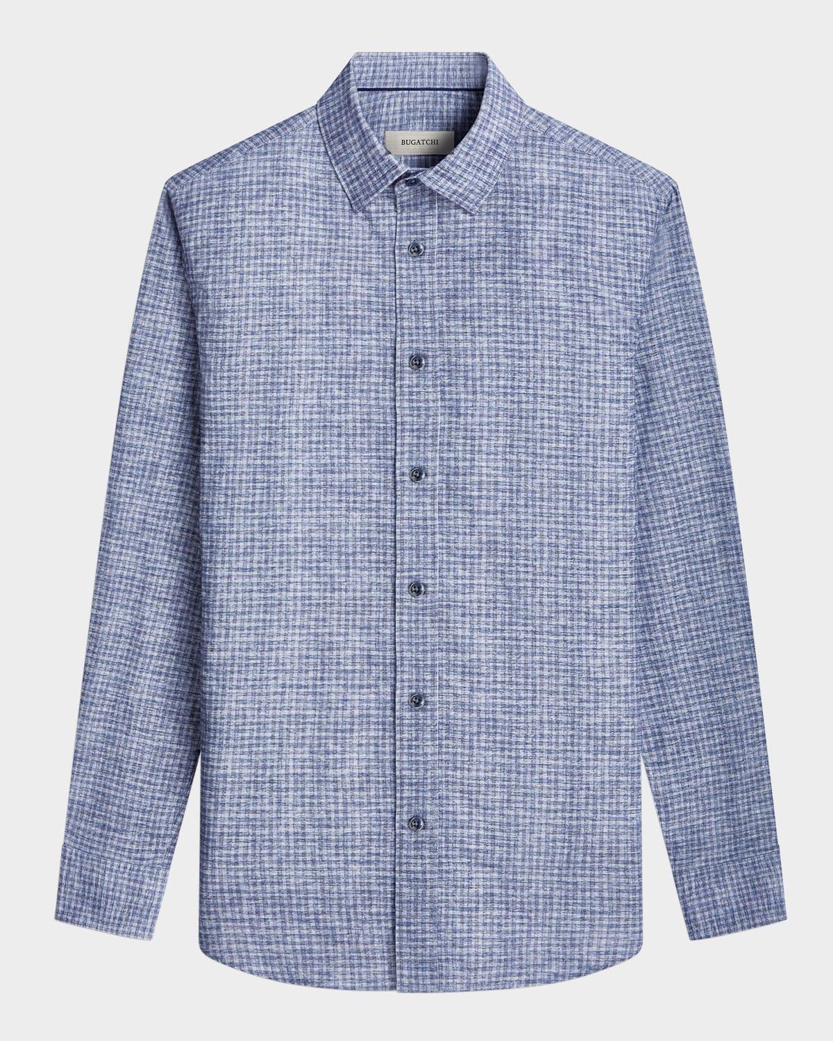 Mens Karl Plaid Cotton Button-Front Shirt Product Image