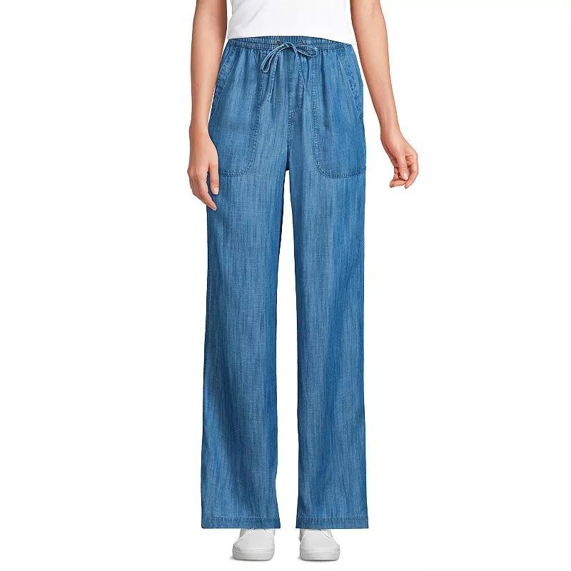 Women's Lands' End Tencel High-Rise Wide Leg Pants,  Product Image