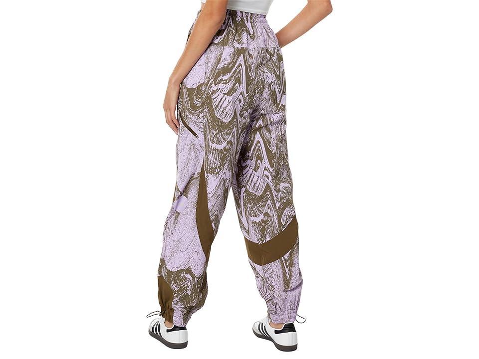 adidas by Stella McCartney Woven Track Pants Printed IB5096 (Purple Glow/Trace Olive) Women's Clothing Product Image