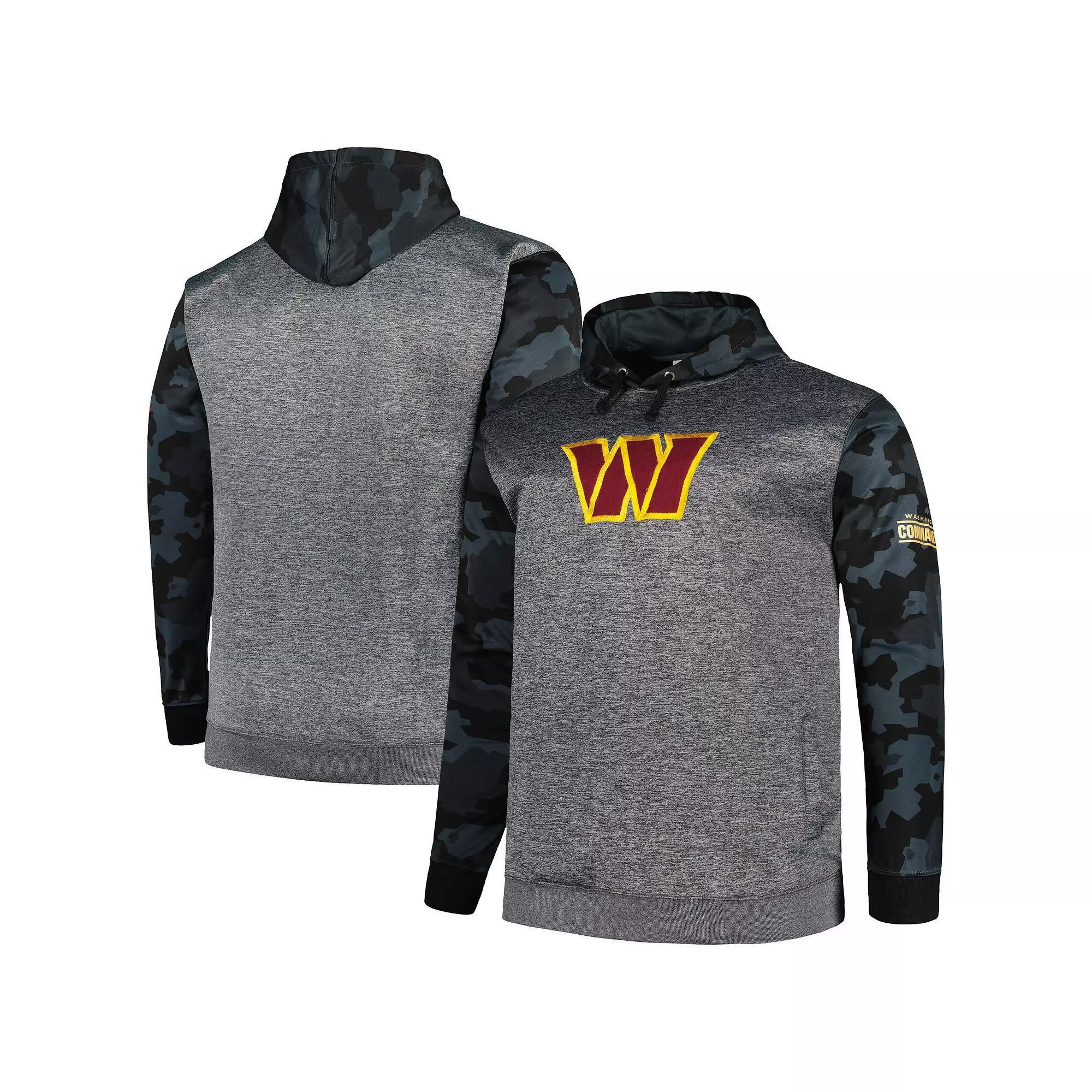 Men's Fanatics Branded Heather Charcoal Washington Commanders Big & Tall Camo Pullover Hoodie, Size: 2XB, Wft Charco Product Image