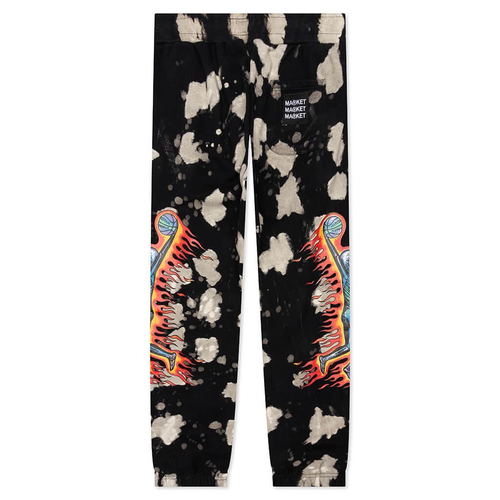 Skelly Digital Dunk Sweatpants - Black Bleach Dye Male Product Image