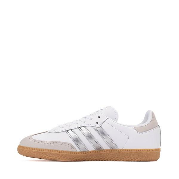 Womens adidas Samba OG Athletic Shoe Silver / Gum Product Image