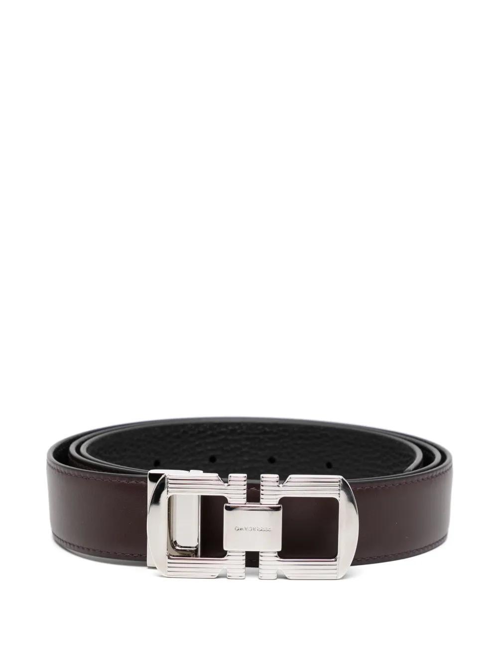 FERRAGAMO Reversible Gancini Belt In Brown Product Image