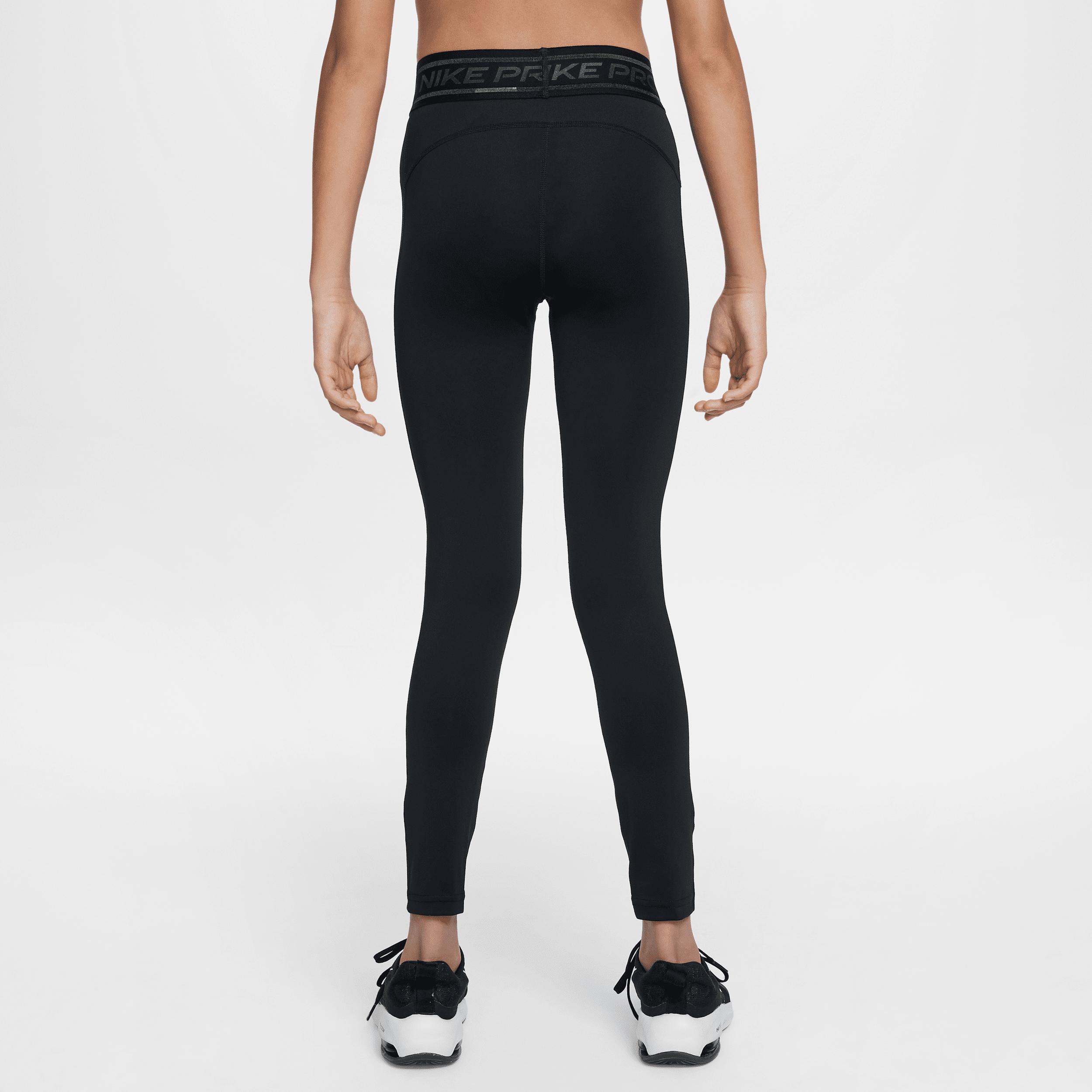 Women's Nike Pro Girls' Dri-FIT Mid-Rise Leggings Product Image