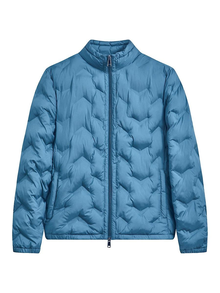 Mens Quilted Zip Bomber Jacket Product Image