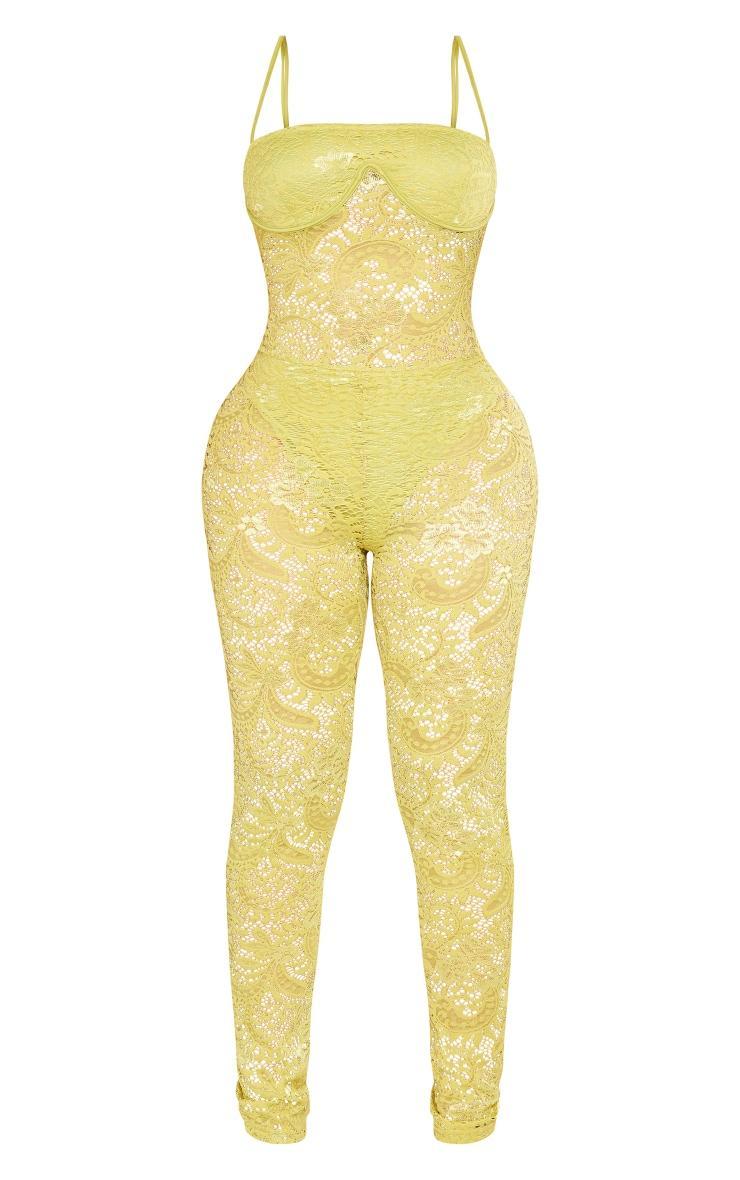 Shape Lime Lace Panties Insert Jumpsuit Product Image