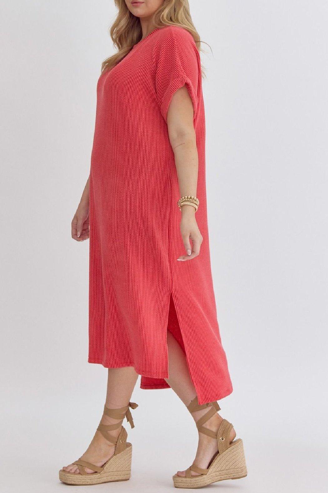 Ribbed Midi Dress Product Image