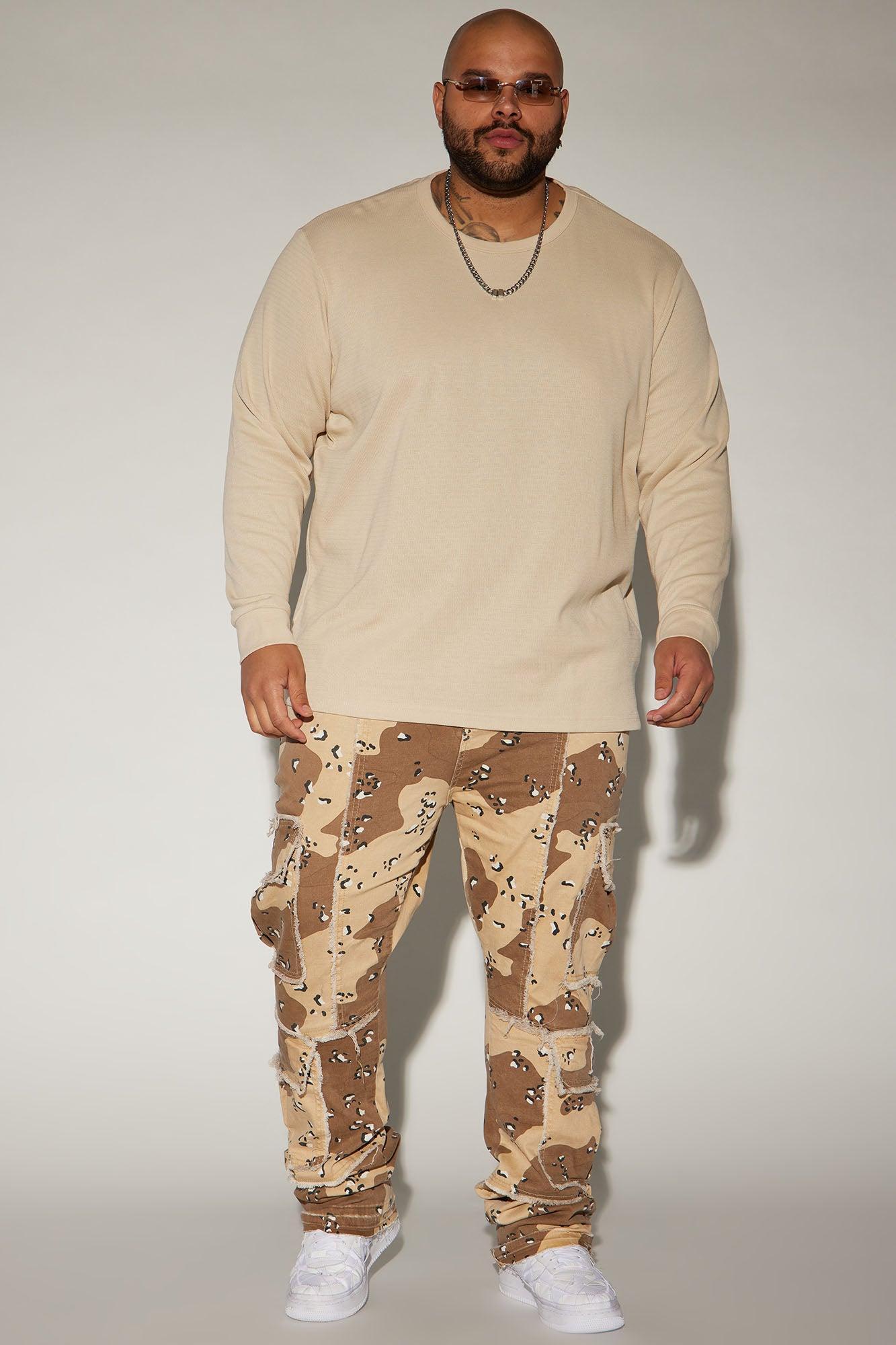 Composed Long Sleeve Tee - Beige Product Image