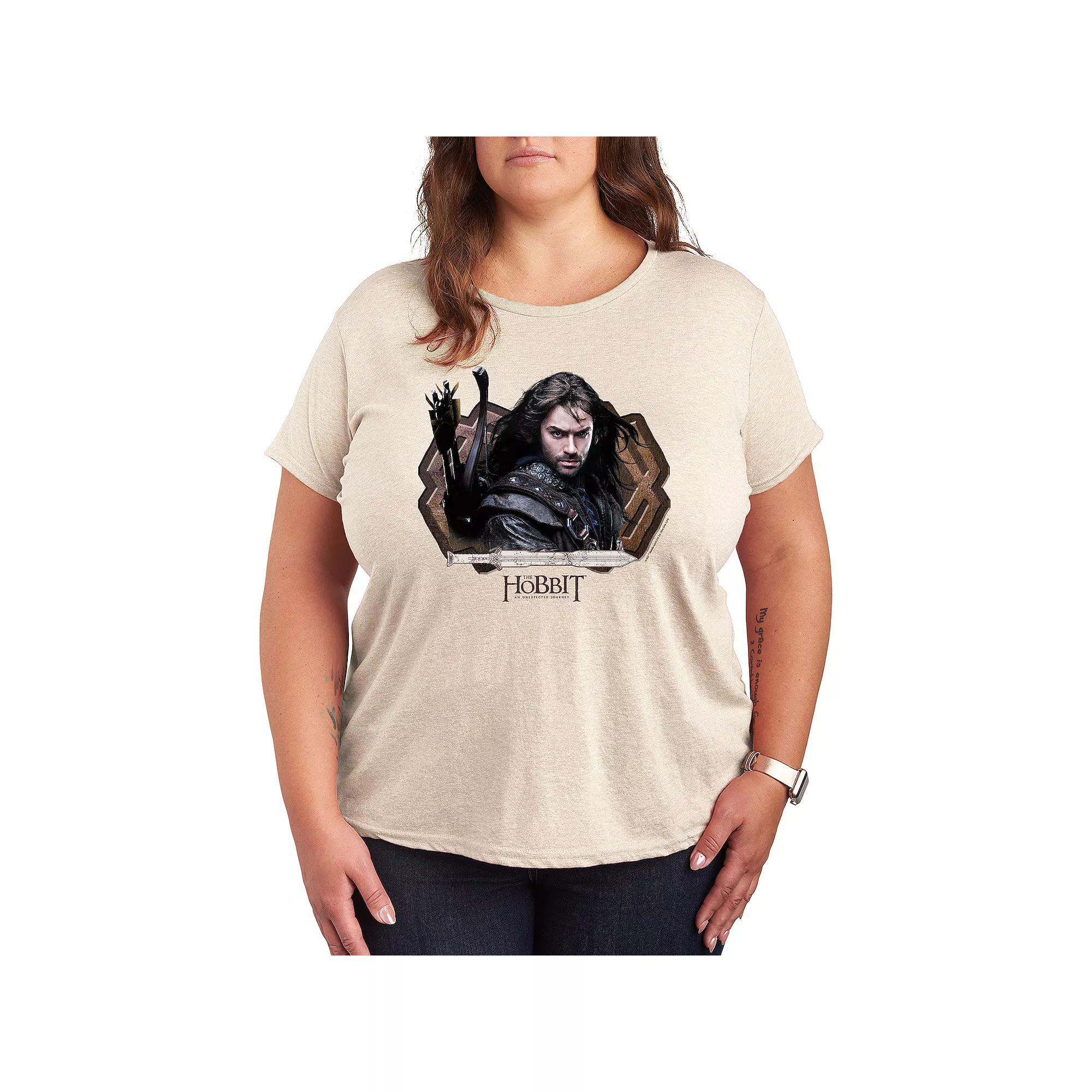 Plus The Hobbit Kili The Hobbit Graphic Tee, Women's, Size: 3XL, Beige Product Image