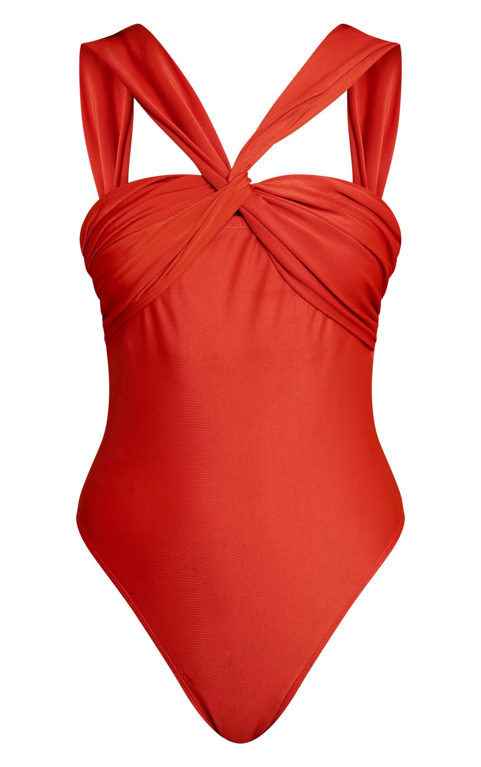 Rust Ruched Bust Swimsuit Product Image