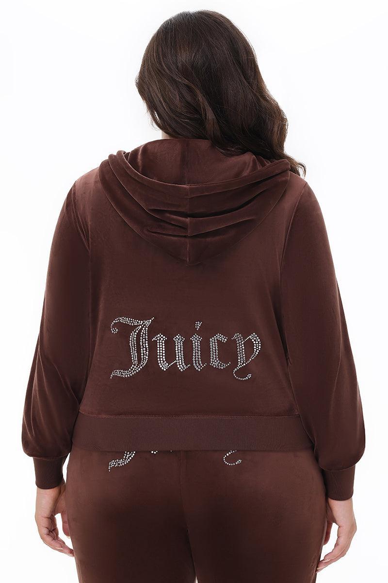 Plus-Size OG Big Bling Velour Hoodie Product Image