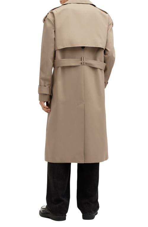 ALLSAINTS Spencer Oversize Trench Coat In Sandy Brown Product Image