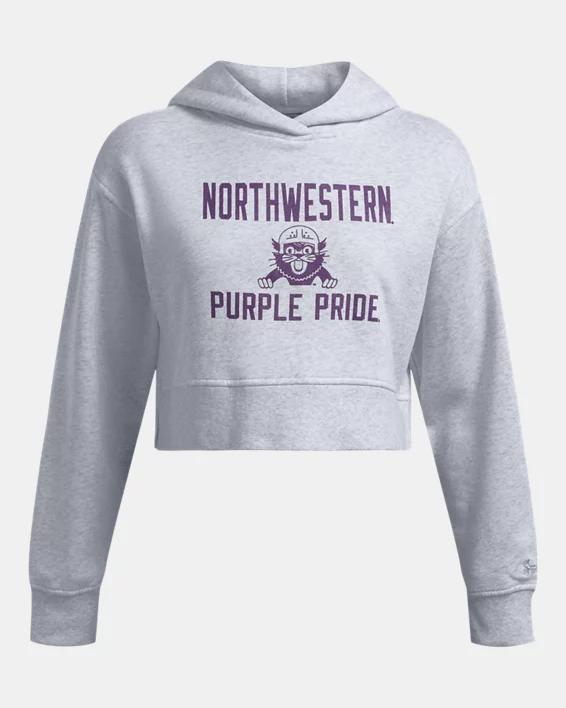 Women's UA Rival Fleece Collegiate Cropped Hoodie Product Image