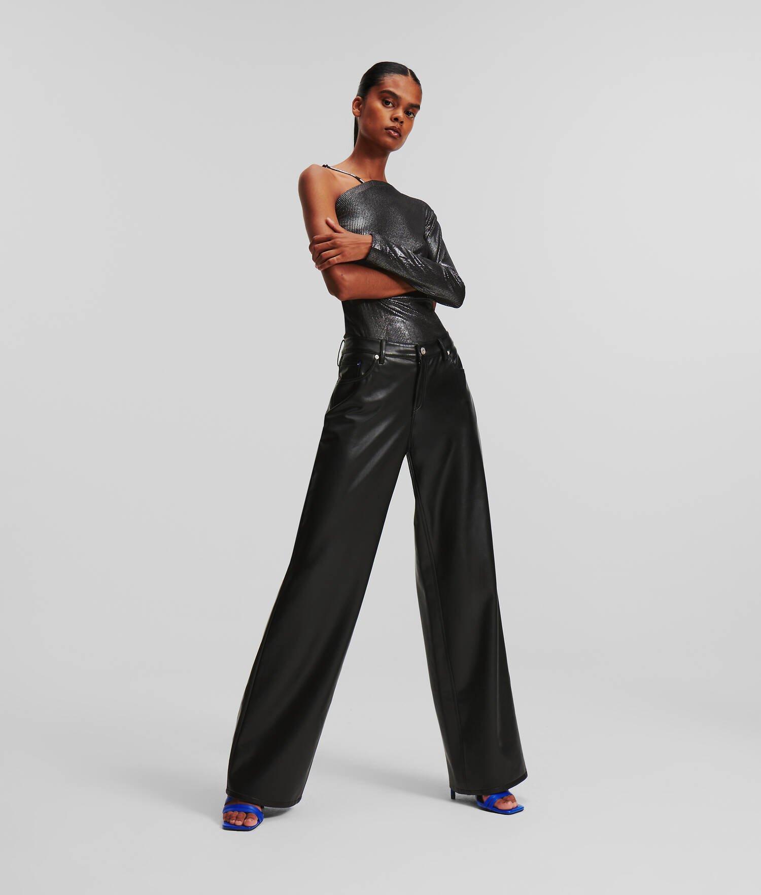 KLJ FAUX-LEATHER TROUSERS Product Image