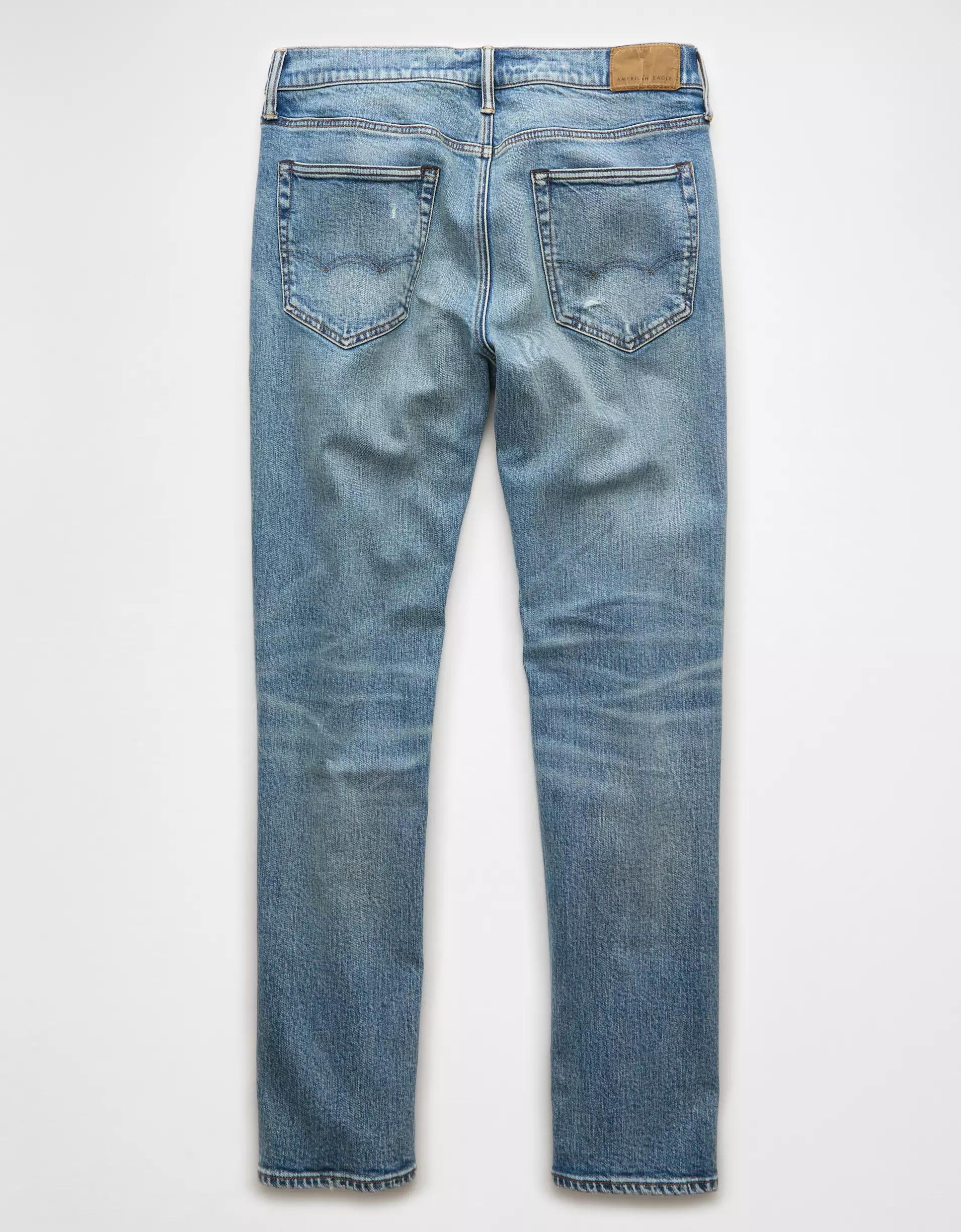 AE EasyFlex Patched Slim Straight Jean Product Image