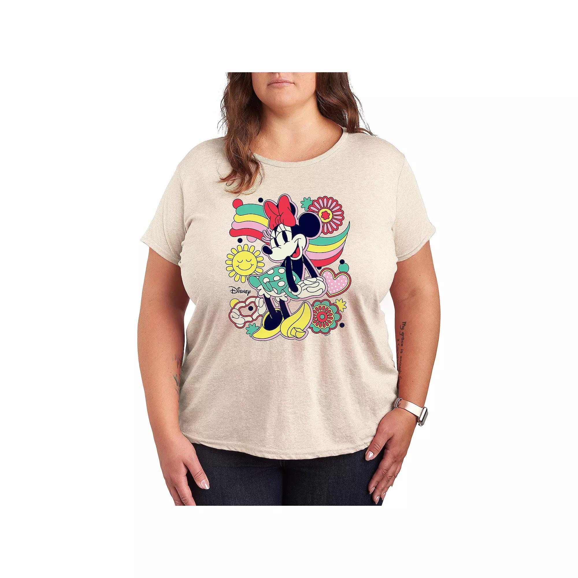 Disney's Minnie Mouse Plus Collage Graphic Tee, Women's,  Product Image