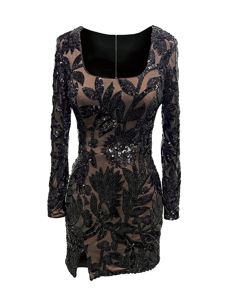 Womens Hilary Sequin-Embroidered Minidress Product Image