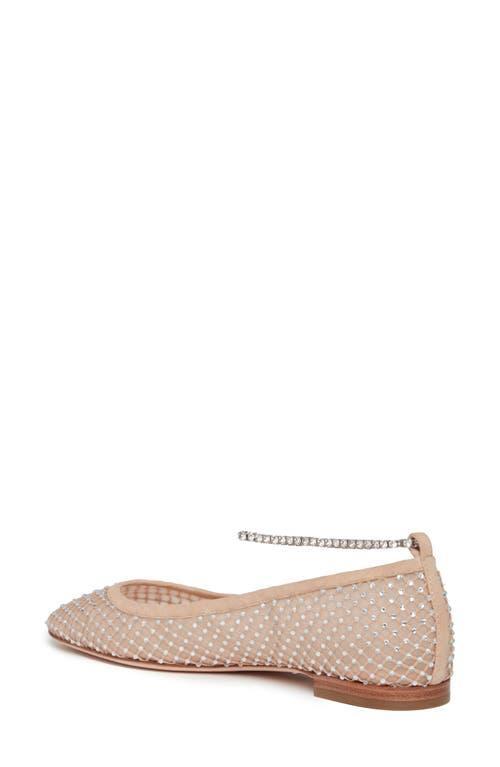 PAIGE Janine Chain Ankle Strap Flat In Nude Product Image