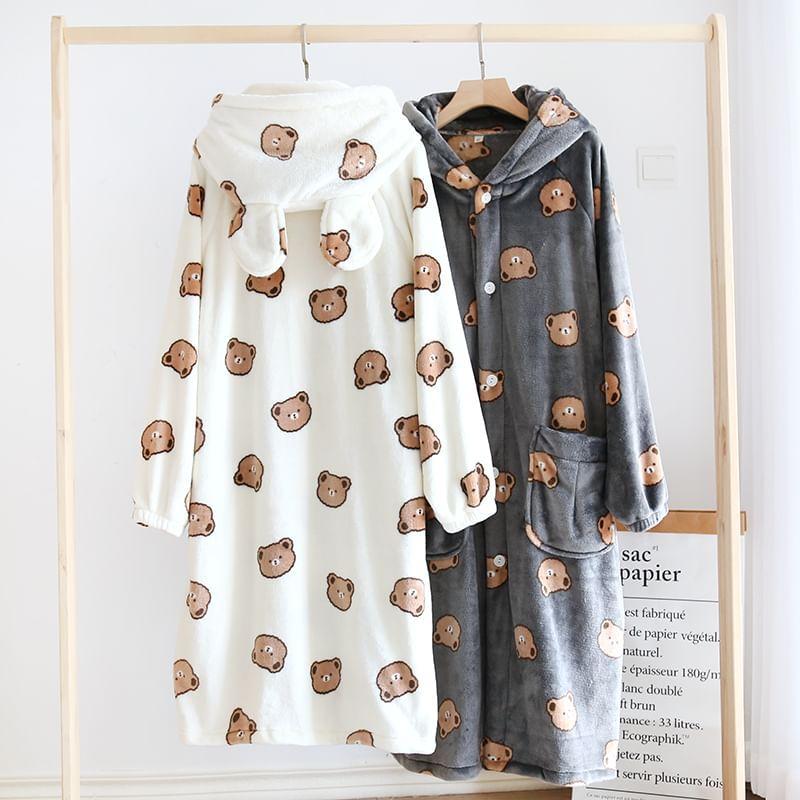 Couple Matching Bear Print Pajama Robe (Various Designs) Product Image
