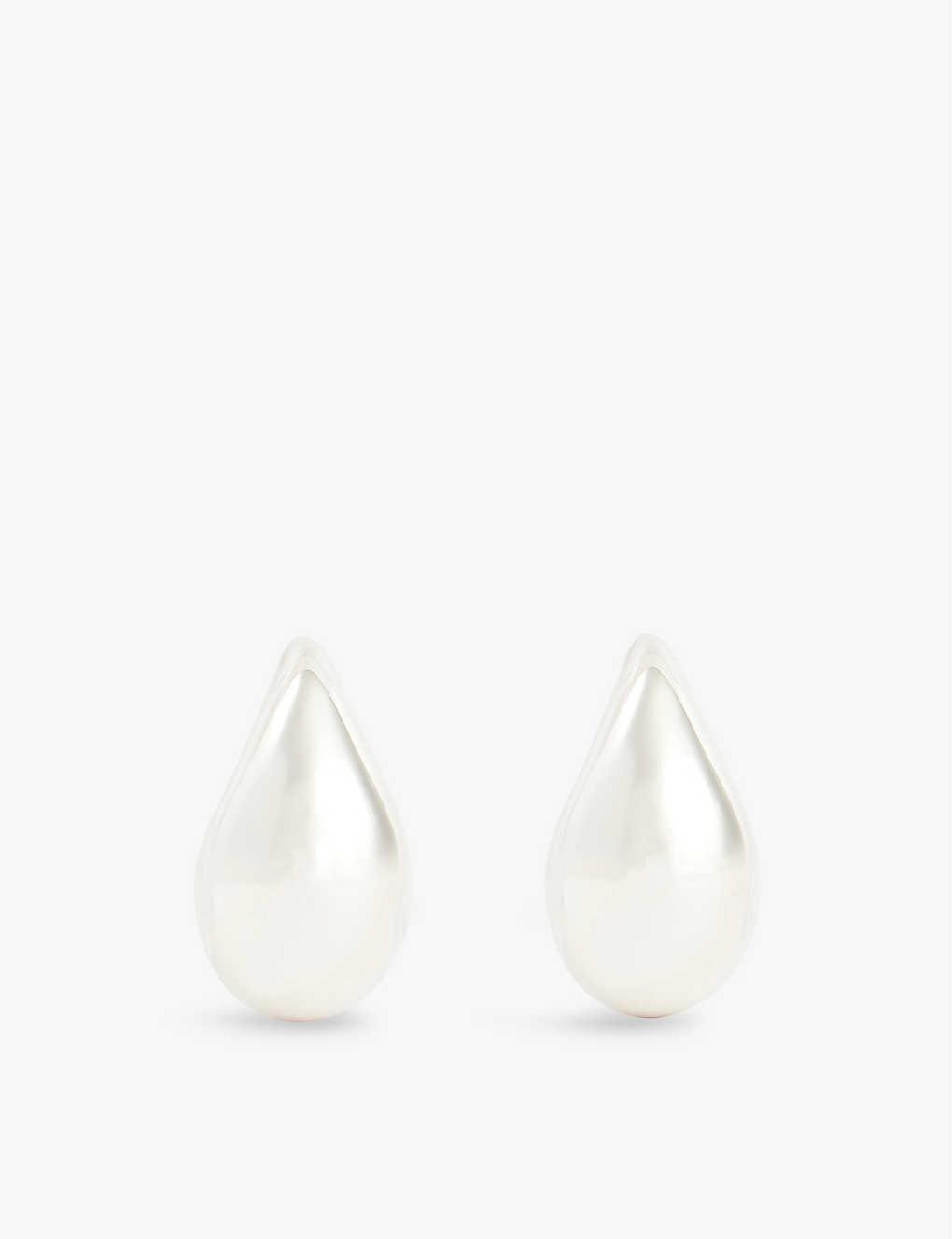 BOTTEGA VENETA Womens Silver Drop Sterling-silver Earrings Product Image