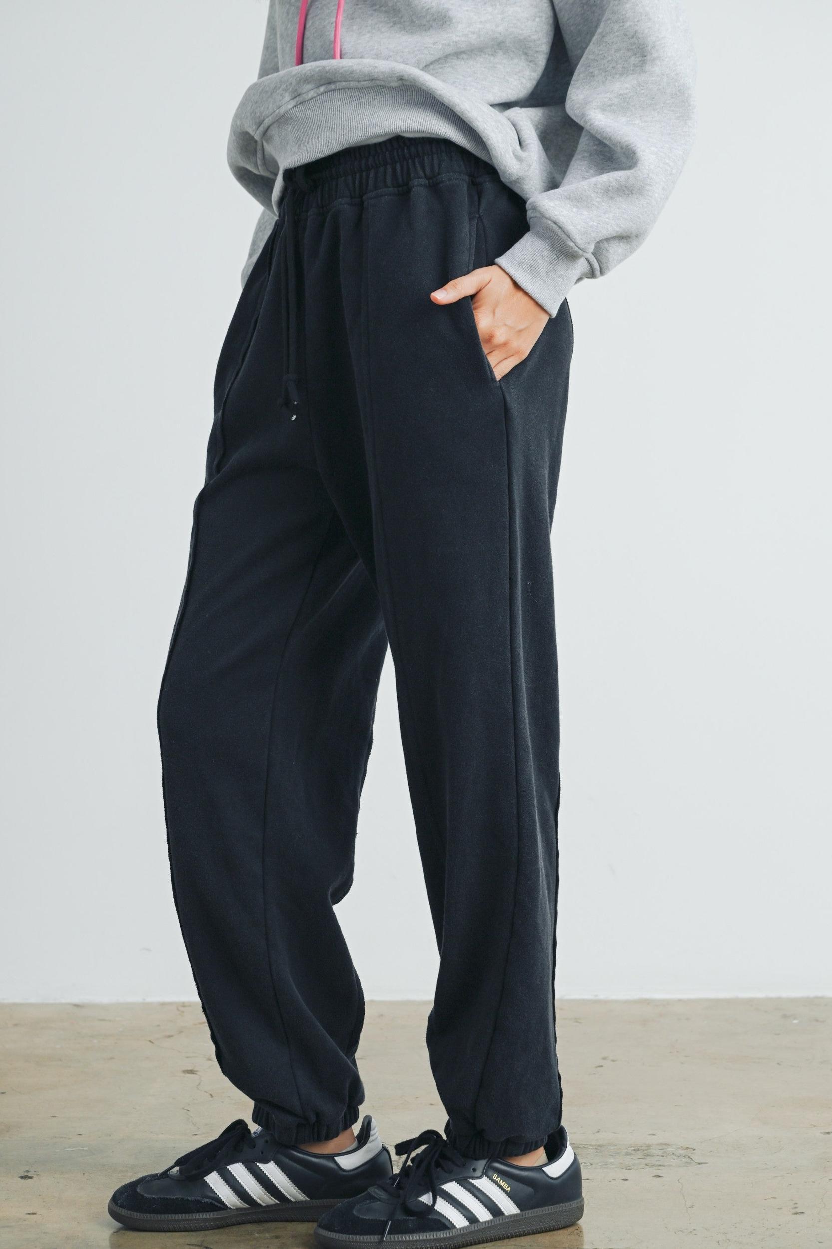 Washed Drawstring Jogger Pants Product Image